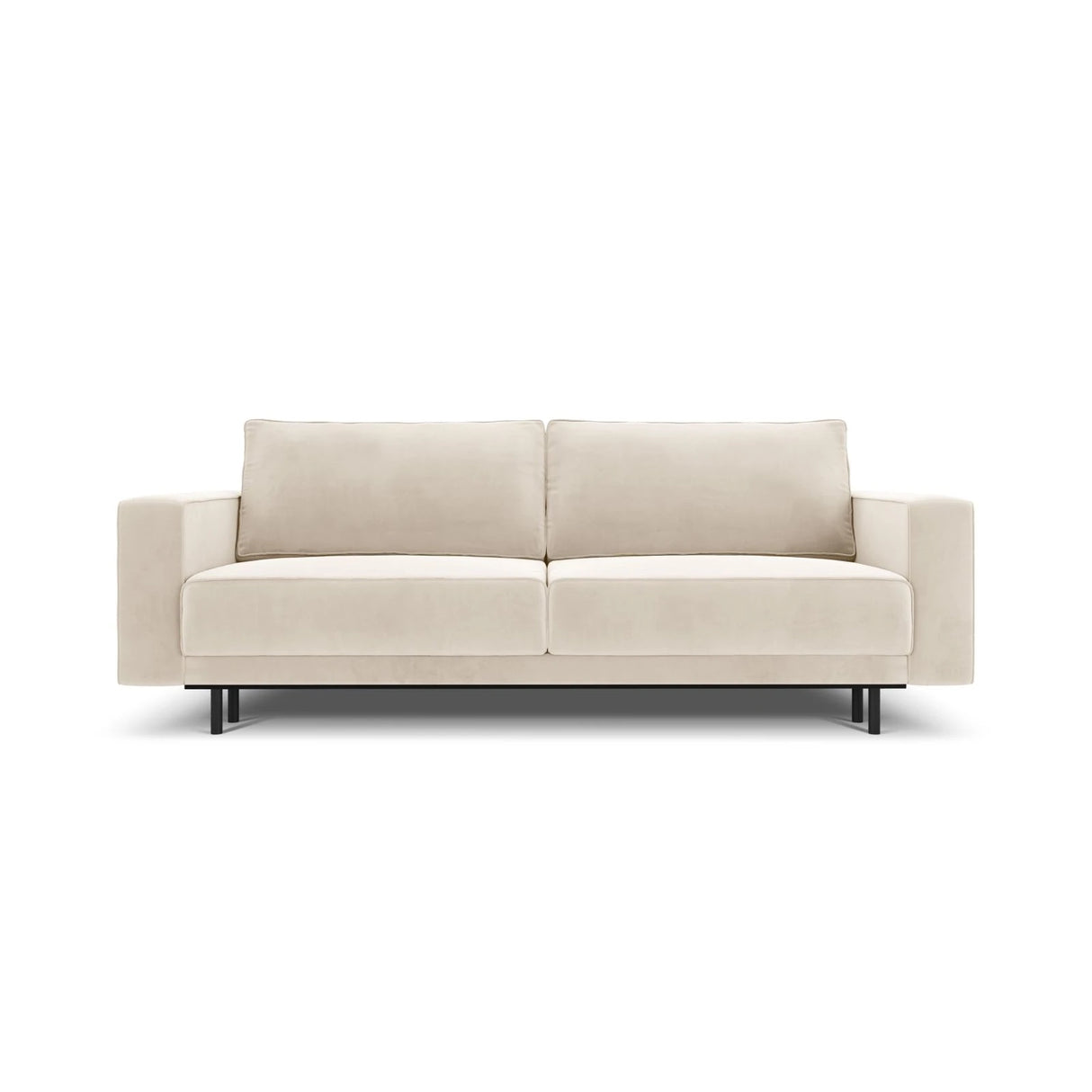 Caro 3-Sitzer Sofa mit Schlaffunktion, in Samt oder Strukturstoff, 236x97 cm – Bild 1