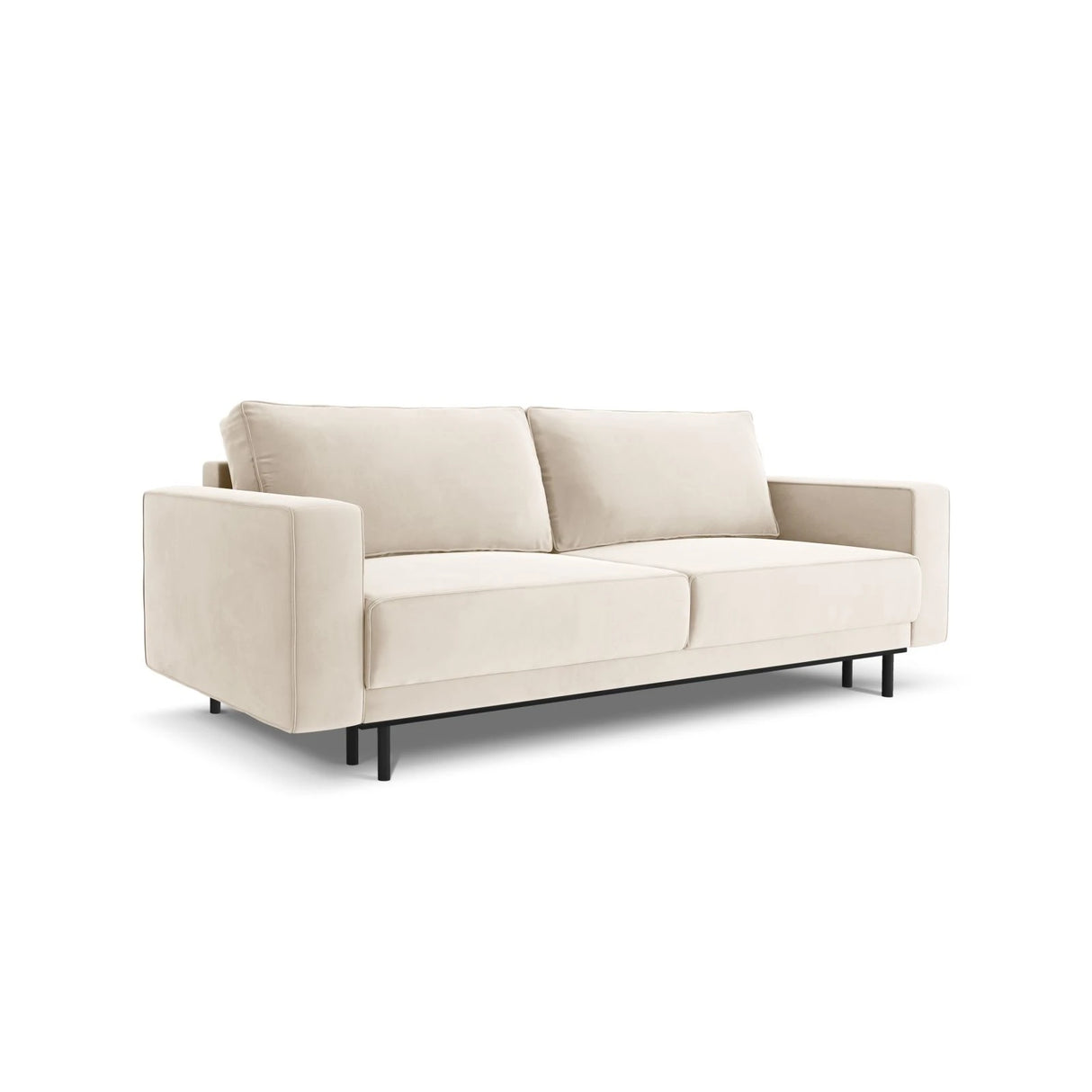 Caro 3-Sitzer Sofa mit Schlaffunktion, in Samt oder Strukturstoff, 236x97 cm – Bild 4
