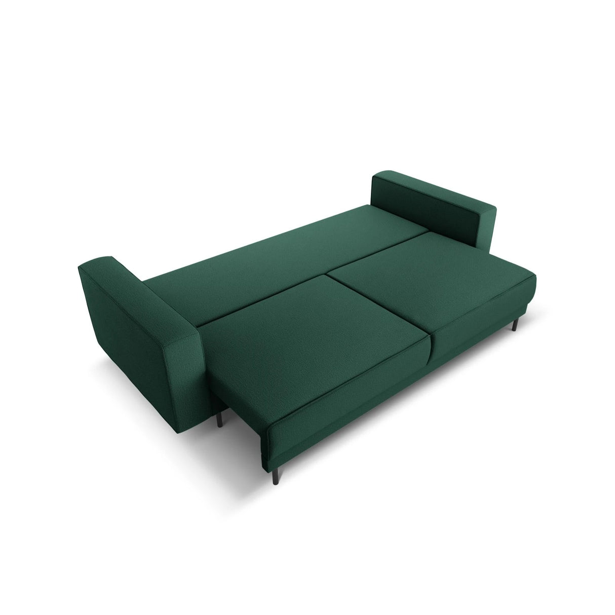 Caro 3-Sitzer Sofa mit Schlaffunktion, in Strukturierter Stoff (Meg359) in Grün, 236x97 cm – Bild 5
