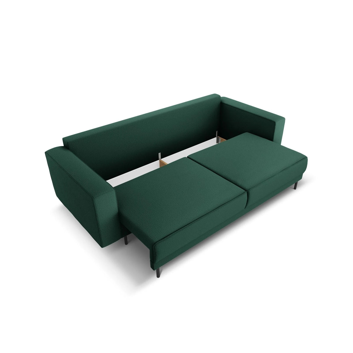 Caro 3-Sitzer Sofa mit Schlaffunktion, in Strukturierter Stoff (Meg359) in Grün, 236x97 cm – Bild 6