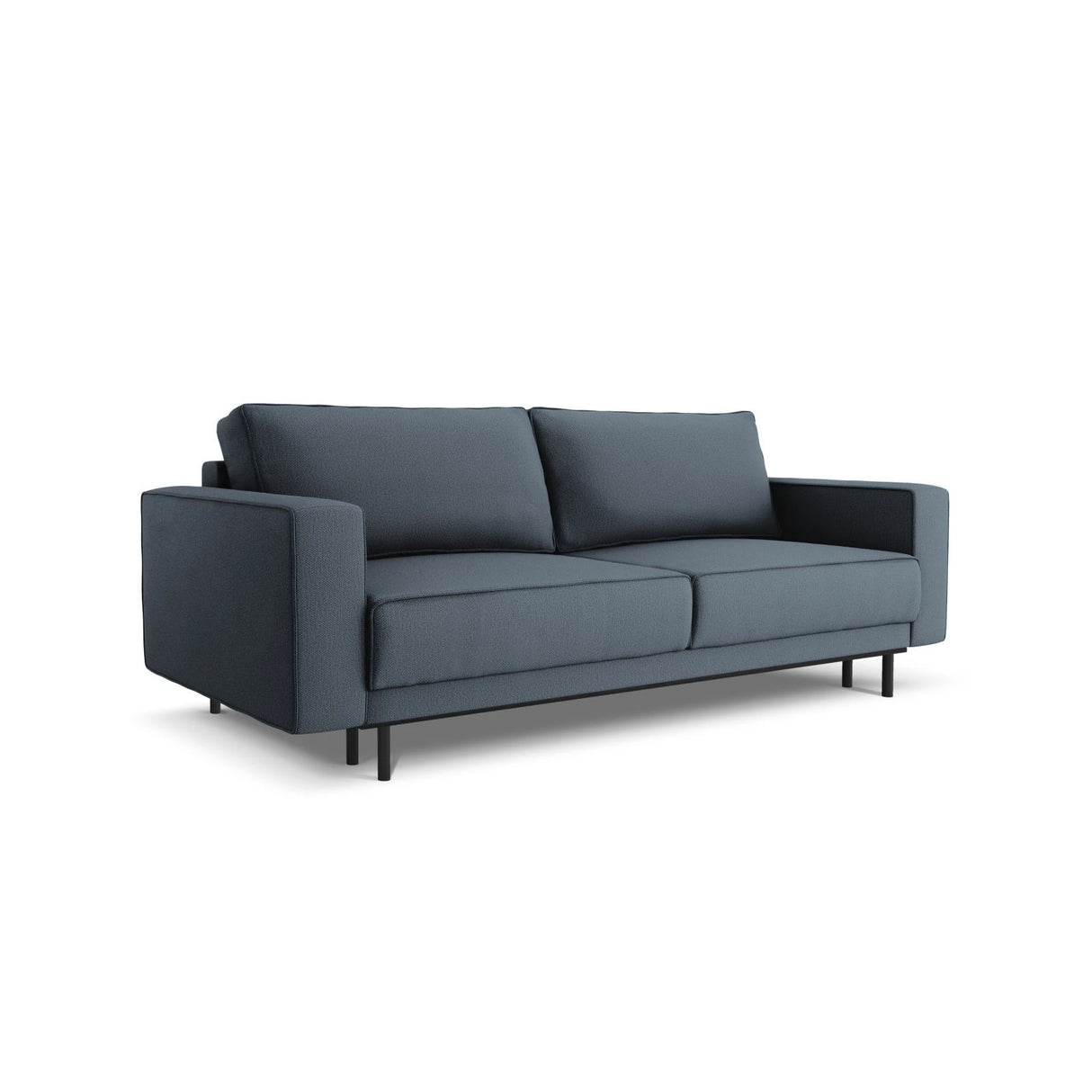 Caro 3-Sitzer Sofa mit Schlaffunktion, in Strukturierter Stoff (Meg361) in Blau, 236x97 cm – Bild 4