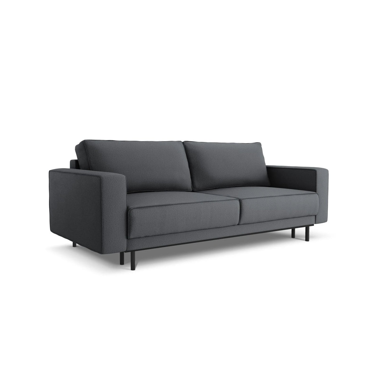 Caro 3-Sitzer Sofa mit Schlaffunktion, in Strukturierter Stoff (Meg367) in Dunkelgrau, 236x97 cm – Bild 4