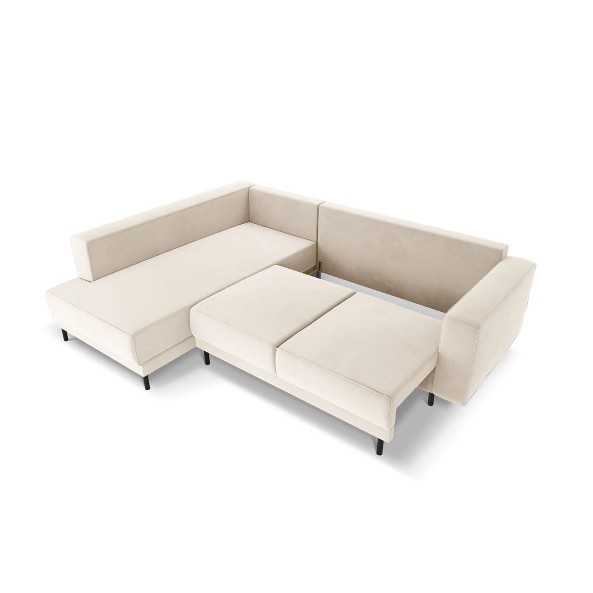 Caro 5-Sitzer Ecksofa Linke Seite, mit Schlaffunktion, in Samt oder Strukturstoff, 247x187 cm – Bild 6