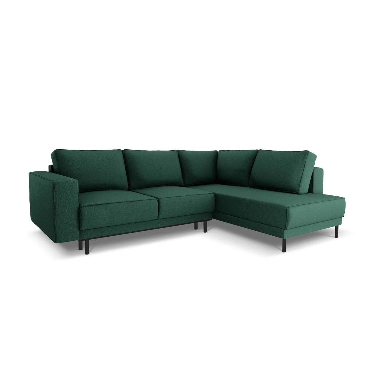 Caro 5-Sitzer Ecksofa Rechte Seite, mit Schlaffunktion, in Strukturierter Stoff (Meg359) in Grün, 247x187 cm – Bild 1