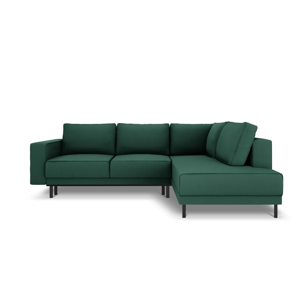 Caro 5-Sitzer Ecksofa Rechte Seite, mit Schlaffunktion, in Strukturierter Stoff (Meg359) in Grün, 247x187 cm – Bild 4