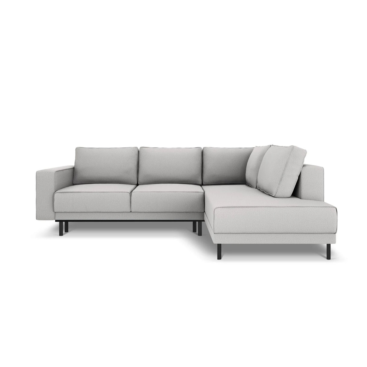 Caro 5-Sitzer Ecksofa Rechte Seite, mit Schlaffunktion, in Strukturierter Stoff (Meg363) in Hellgrau, 247x187 cm – Bild 4