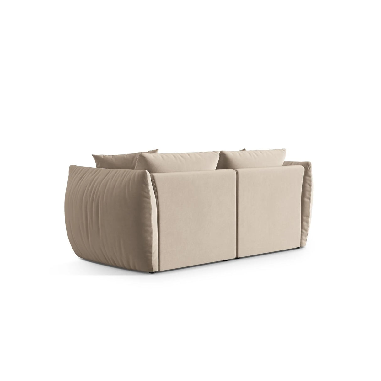 Chris 3-Sitzer Sofa in Leinenoptik aus Samt oder Strukturstoff, 220x100 cm – Bild 5