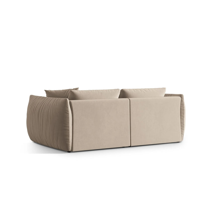 Chris 4-Sitzer Sofa in Leinenoptik aus Samt oder Strukturstoff, 260x100 cm – Bild 4
