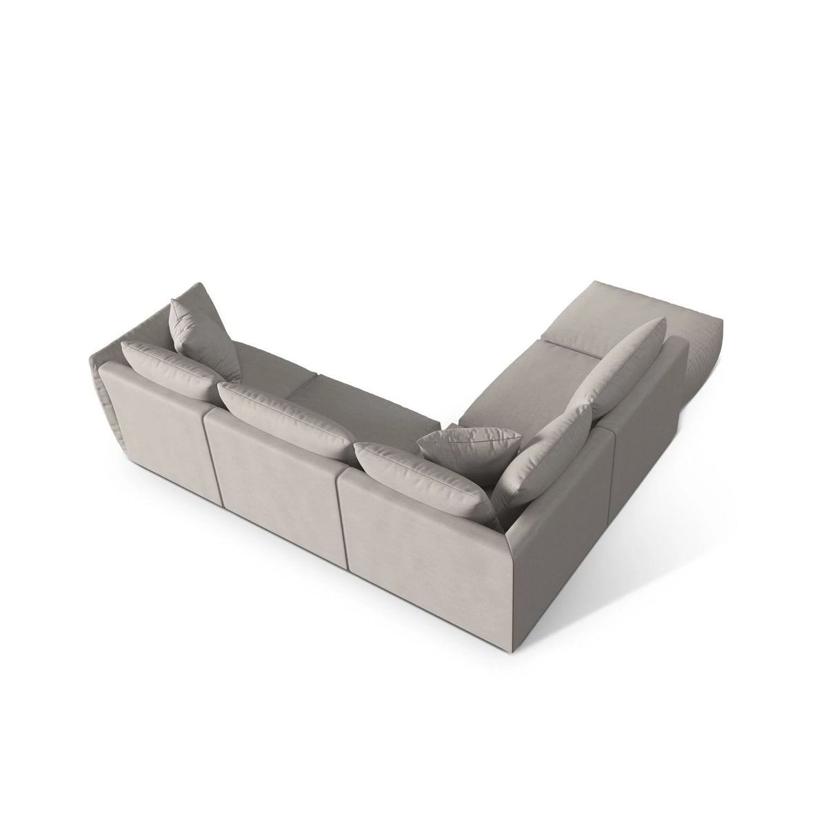 Chris 6-Sitzer Ecksofa offen, Links, in Leinenoptik aus Strukturierter Stoff (LIN04) in Natural, 295x290 cm – Bild 6