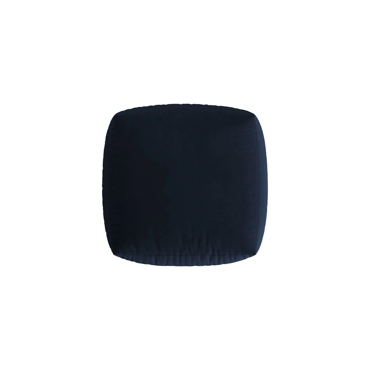 Chris Pouf in Leinenoptik aus Samt (CasDeBl) in Königsblau, 100x100 cm – Bild 4