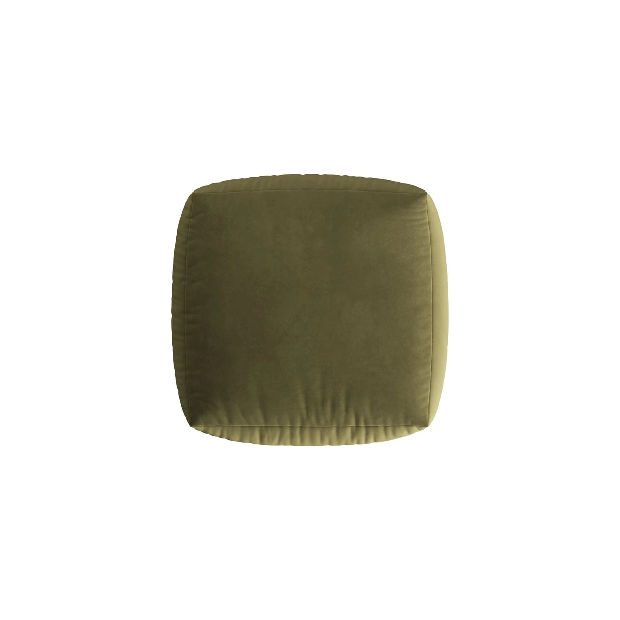 Chris Pouf in Leinenoptik aus Samt (CasFor) in Light Green, 100x100 cm – Bild 4