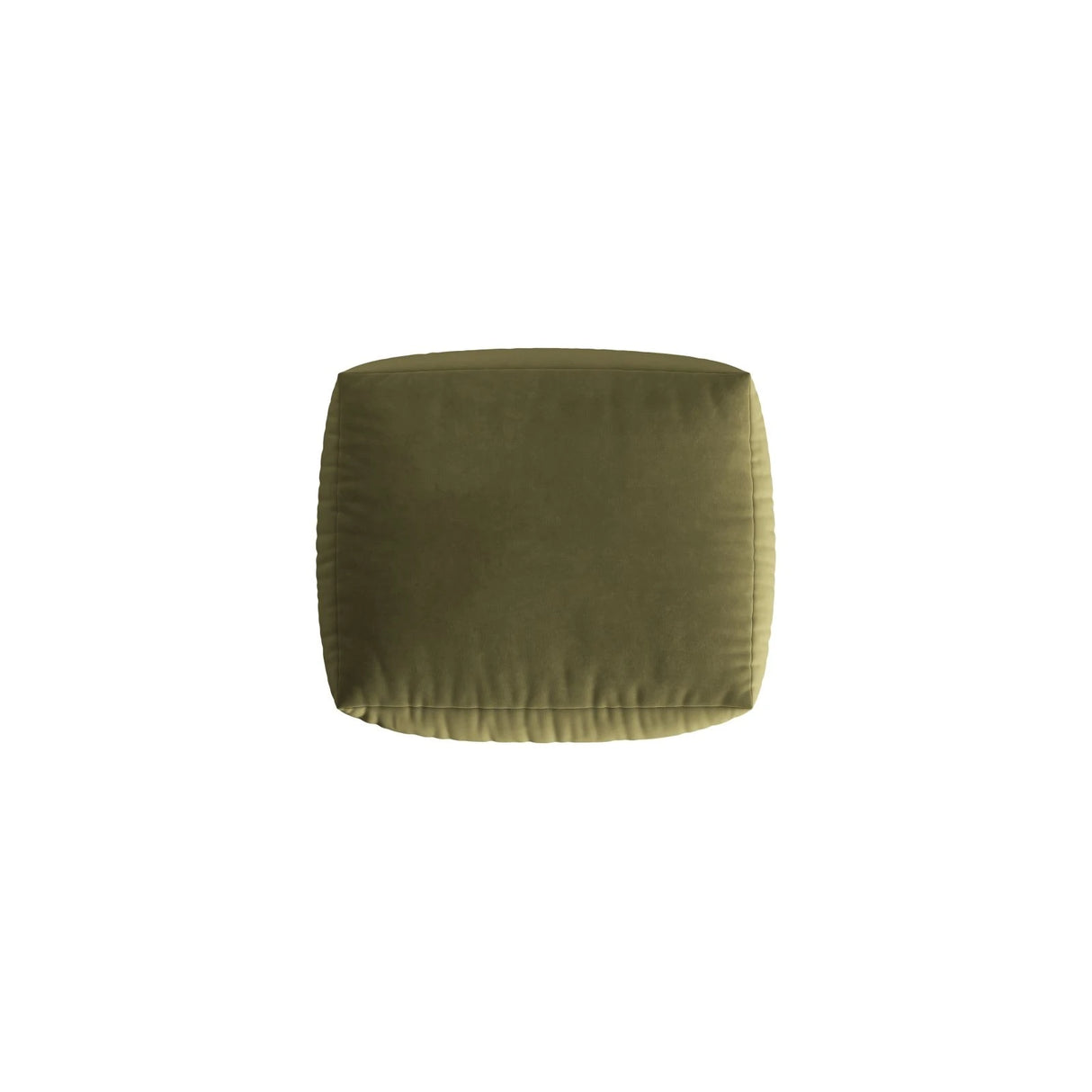 Chris Pouf in Leinenoptik aus Samt (CasFor) in Light Green, 85x100 cm – Bild 4