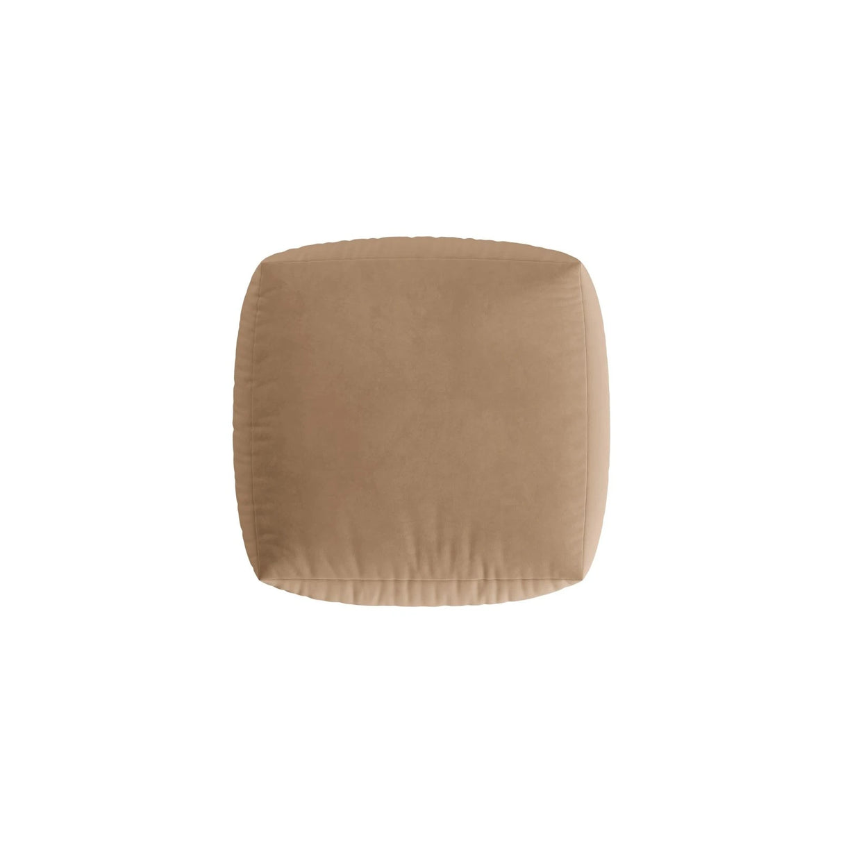 Chris Pouf in Leinenoptik aus Samt (CasLio) in Sand, 100x100 cm – Bild 4