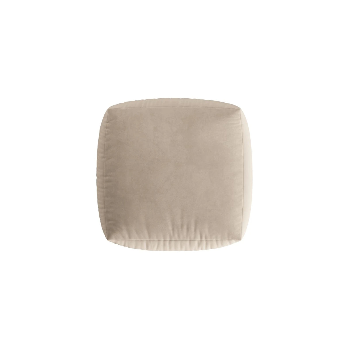 Chris Pouf in Leinenoptik aus Samt oder Strukturstoff, 100x100 cm – Bild 4