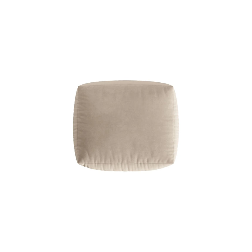 Chris Pouf in Leinenoptik aus Samt oder Strukturstoff, 85x100 cm – Bild 4