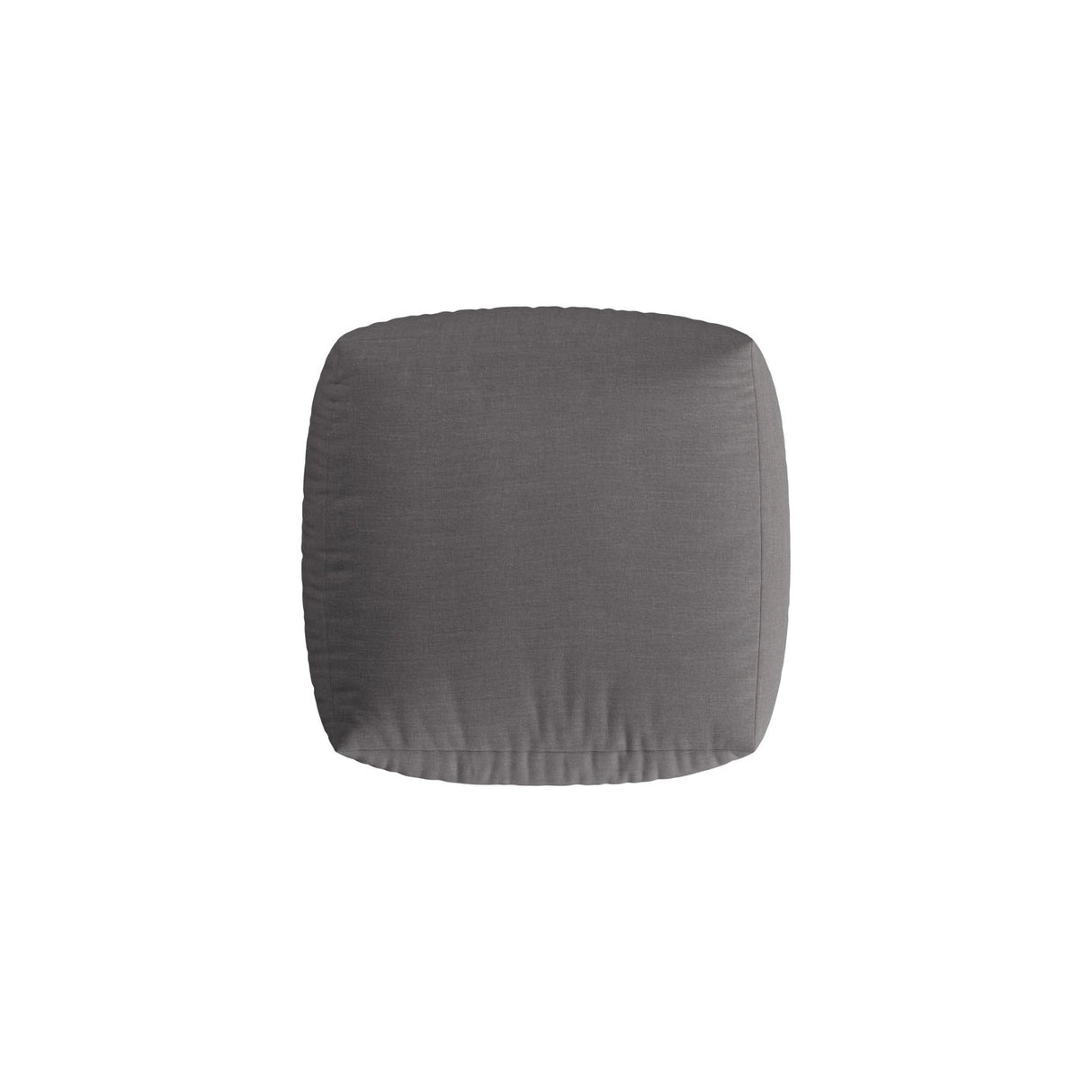 Chris Pouf in Leinenoptik aus Strukturierter Stoff (LIN32) in Sand, 100x100 cm – Bild 4