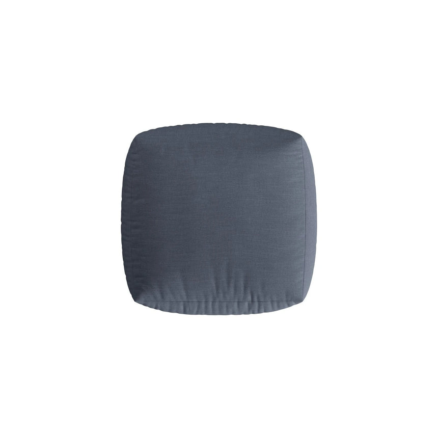 Chris Pouf in Leinenoptik aus Strukturierter Stoff (LIN74) in Light Green, 100x100 cm – Bild 4
