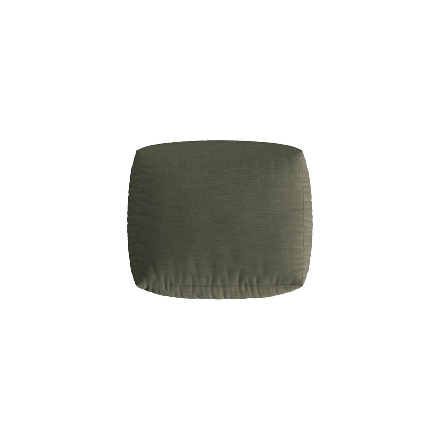 Chris Pouf in Leinenoptik aus Strukturierter Stoff (LIN81) in Muted Blue, 85x100 cm – Bild 4