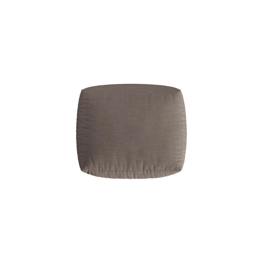 Chris Pouf in Leinenoptik aus Strukturierter Stoff (LINS07) in Concrete, 85x100 cm – Bild 4