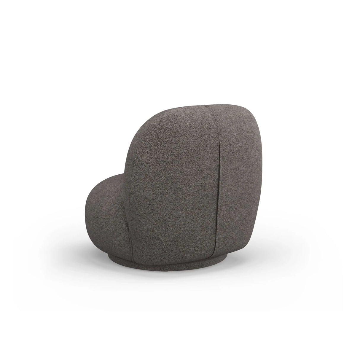 Chuck Sessel, drehbar, mit Bezug aus Boucle (NoN92) in Grau, 78x77 cm – Bild 5