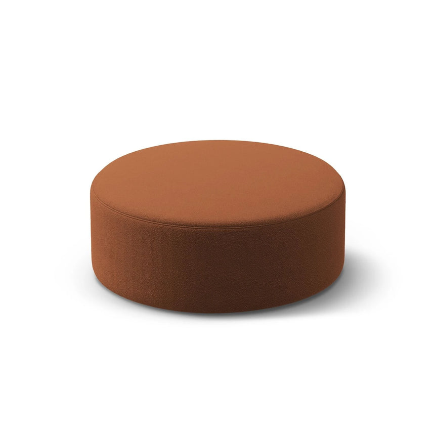 Dia Pouf aus Boucle (Baloo 2078) in Terrakotta, 90x90 cm – Bild 2