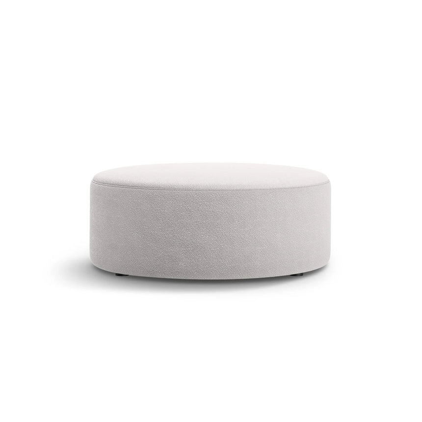 Dia Pouf aus Boucle (Baloo 2085) in Hellgrau, 90x90 cm – Bild 1