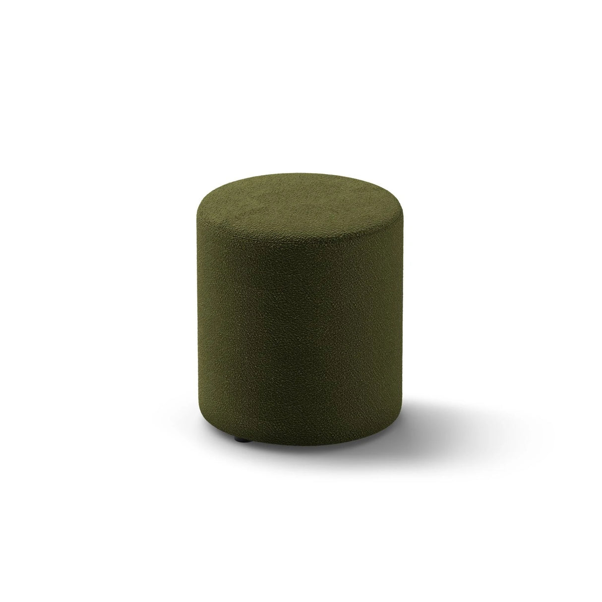 Dia Pouf aus Boucle (Baloo 2090) in Dunkles olivgrün, 40x40 cm – Bild 2