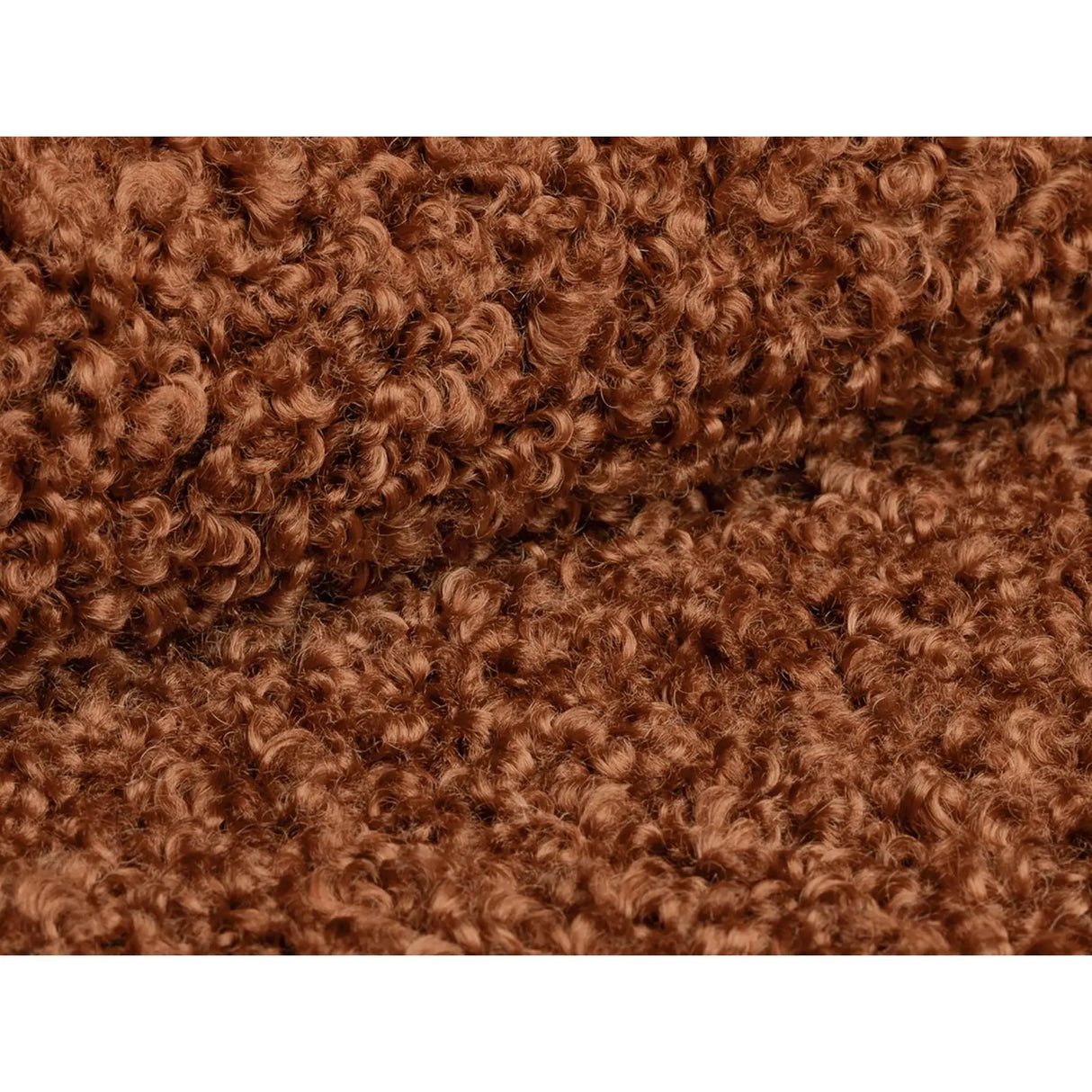 Dia Pouf aus Boucle (Rolf 10) in Brick, 40x40 cm – Bild 3