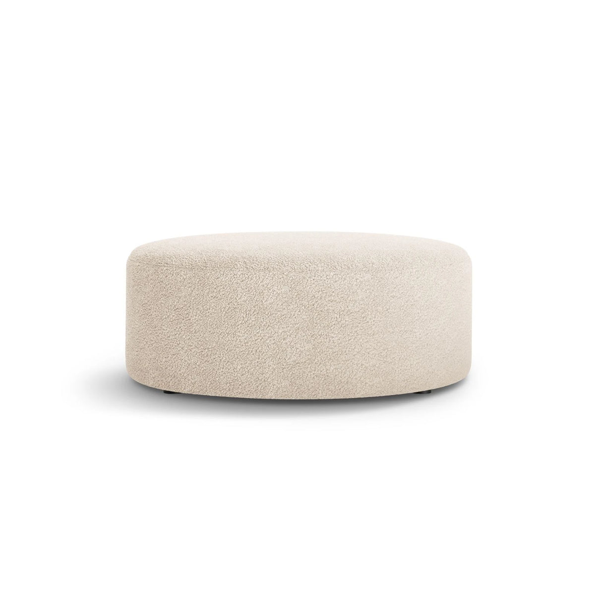 Dia Pouf aus Boucle (Rolf 3) in Leichtes Beige, 90x90 cm – Bild 1