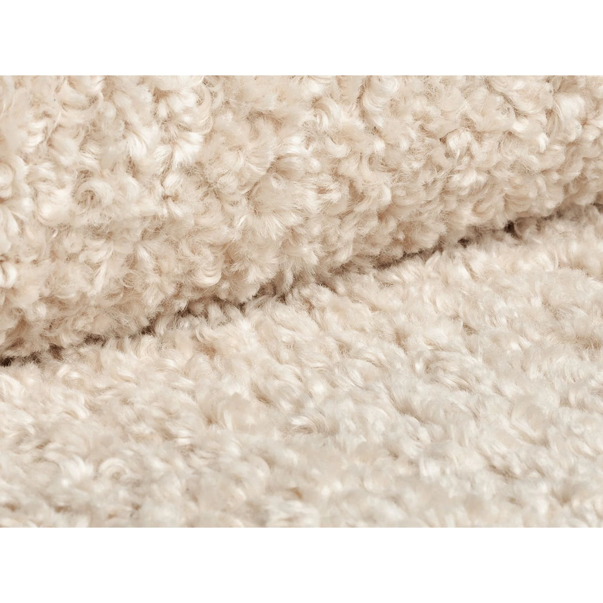Dia Pouf aus Boucle (Rolf 3) in Leichtes Beige, 90x90 cm – Bild 3