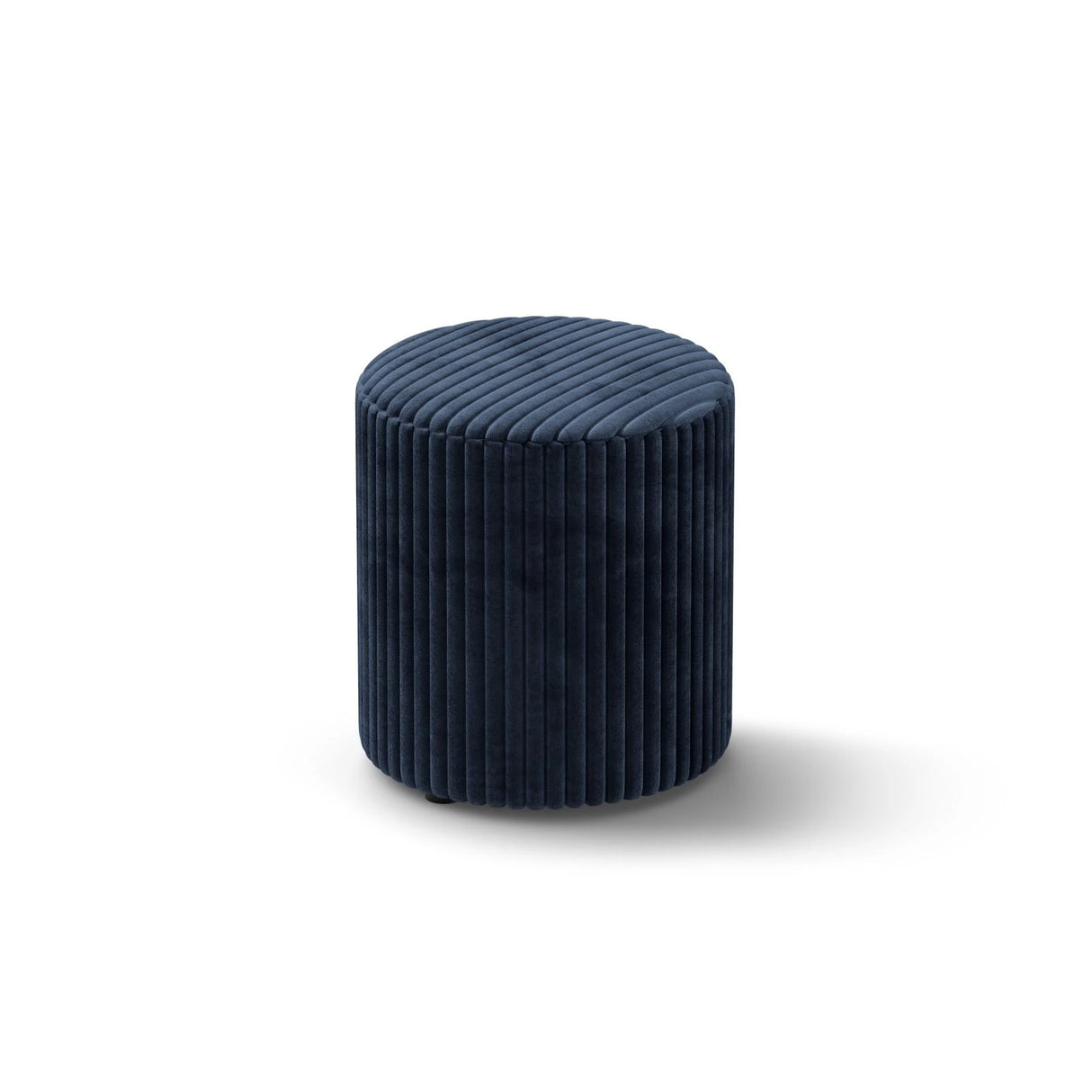 Dia Pouf aus Cord (Tilia 77) in Marineblau, 40x40 cm – Bild 2