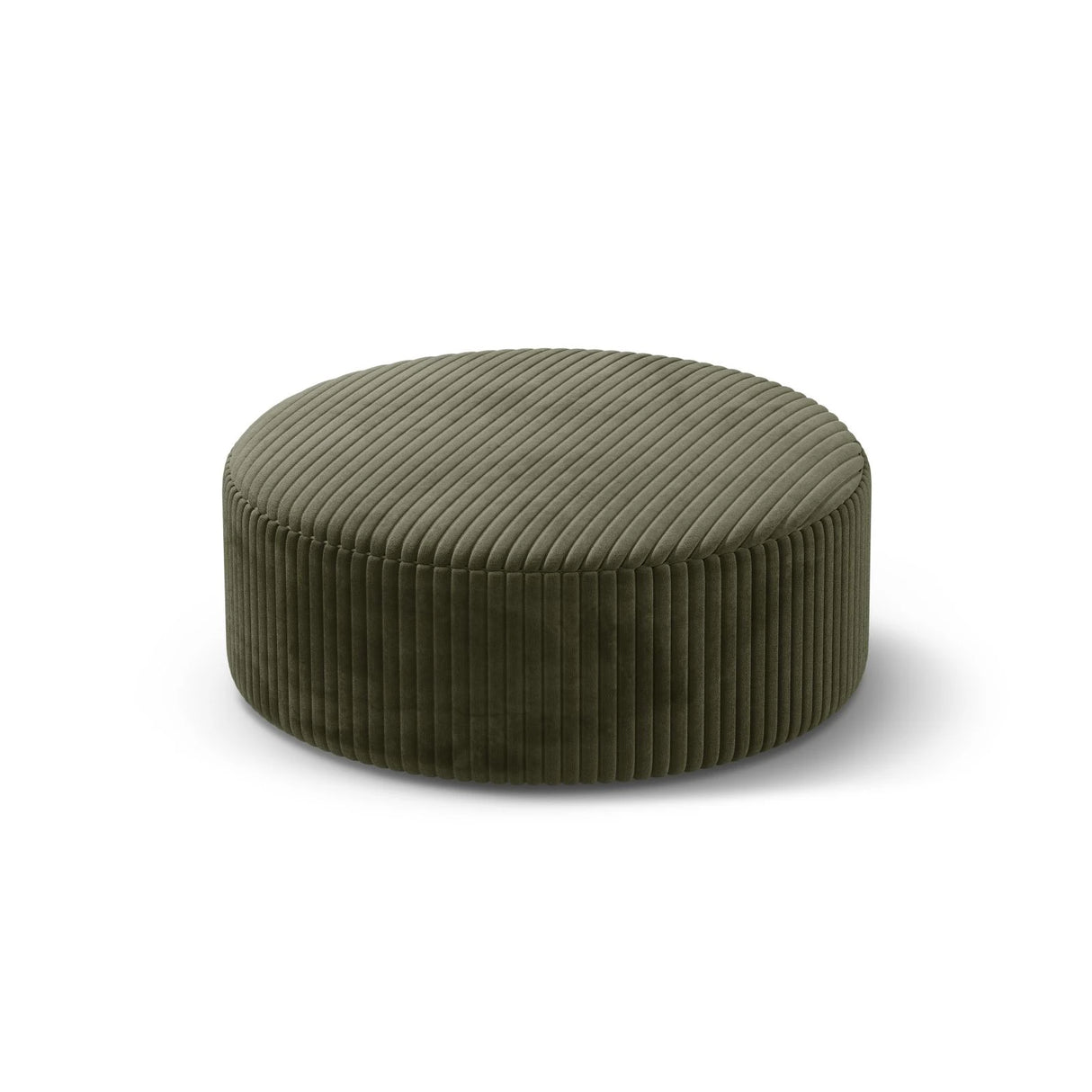 Dia Pouf aus Corduroy (Tilia 37) in Moosgrün, 90x90 cm – Bild 2