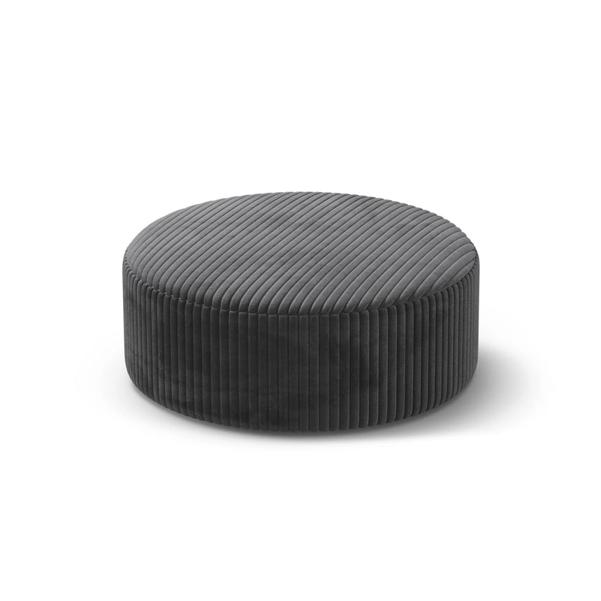 Dia Pouf aus Corduroy (Tilia 85) in Grau, 90x90 cm – Bild 2