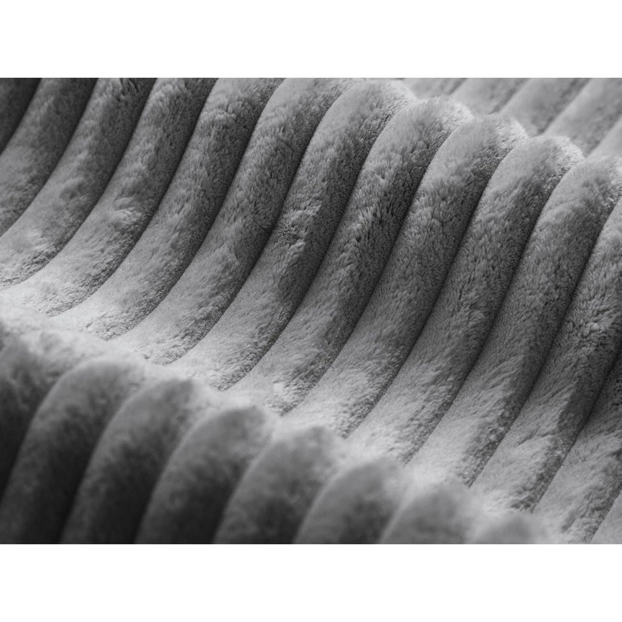 Dia Pouf aus Corduroy (Tilia 85) in Grau, 90x90 cm – Bild 3