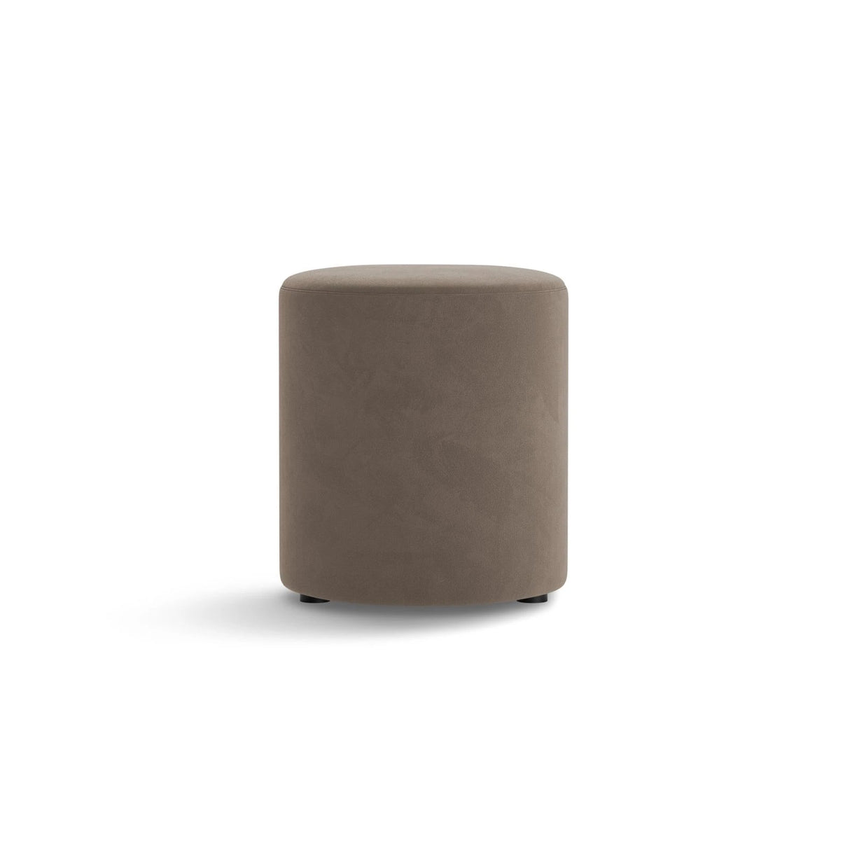 Dia Pouf aus Samt (Salvador 3) in Grau-Braun, 40x40 cm – Bild 1