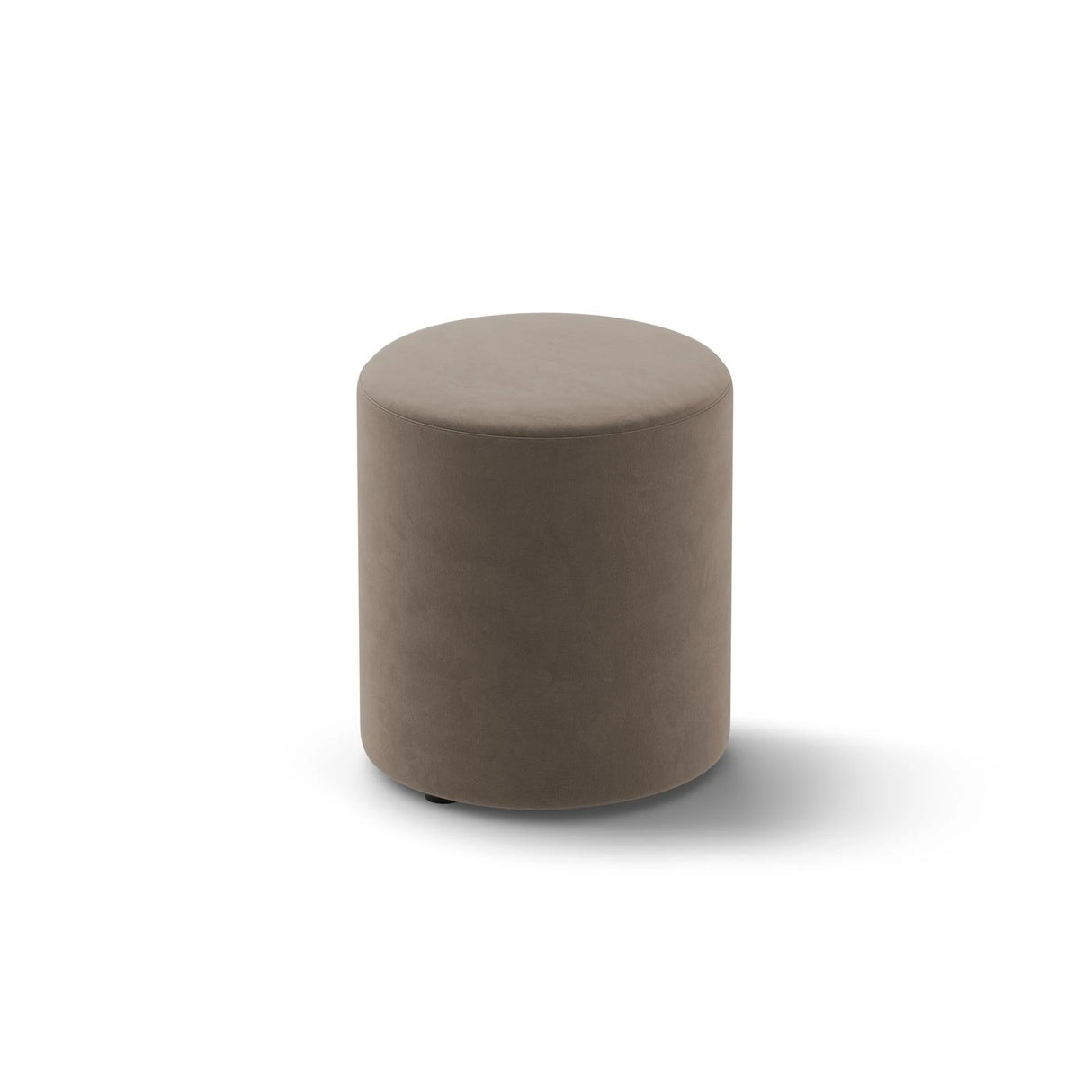 Dia Pouf aus Samt (Salvador 3) in Grau-Braun, 40x40 cm – Bild 2