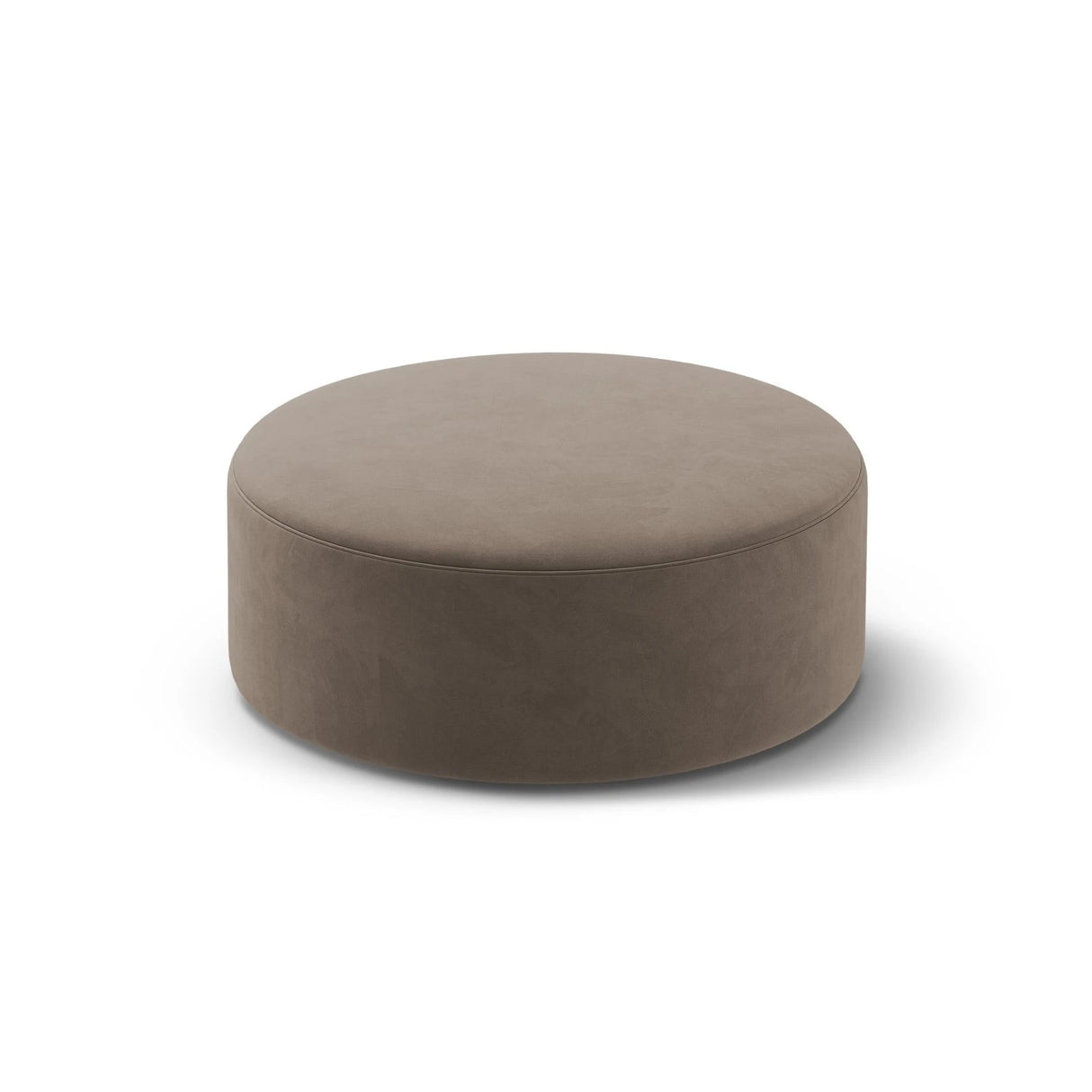 Dia Pouf aus Samt (Salvador 3) in Grau-Braun, 90x90 cm – Bild 2