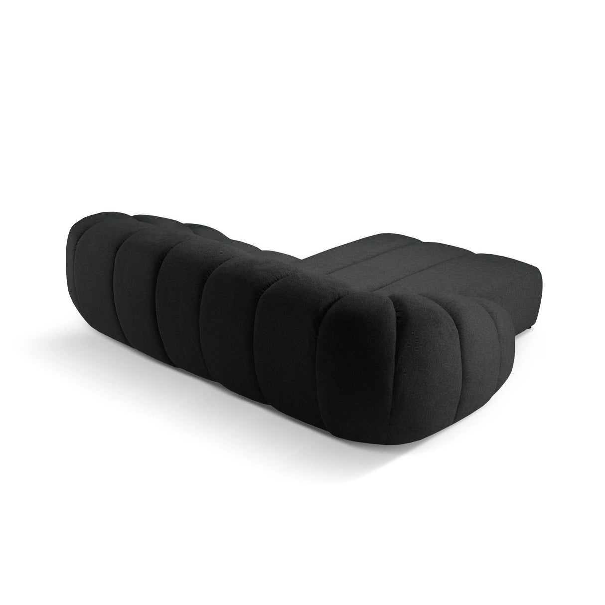 Diana 3-Sitzer Ecksofa Links, mit Bezug aus Strukturierter Stoff (Bub17) in Anthrazit, 294x182 cm – Bild 5