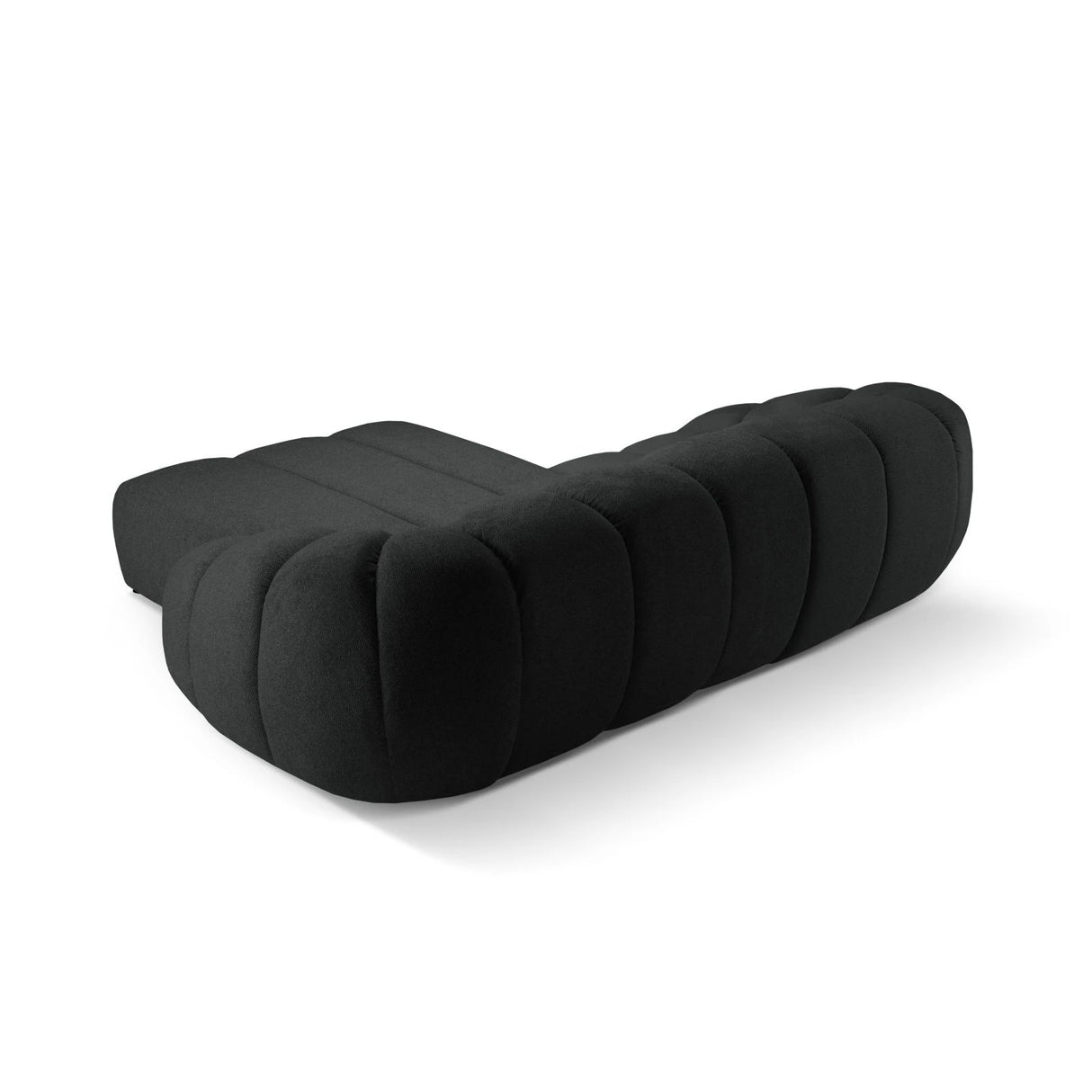 Diana 3-Sitzer Ecksofa Rechts, mit Bezug aus Strukturierter Stoff (Bub17) in Anthrazit, 294x182 cm – Bild 5