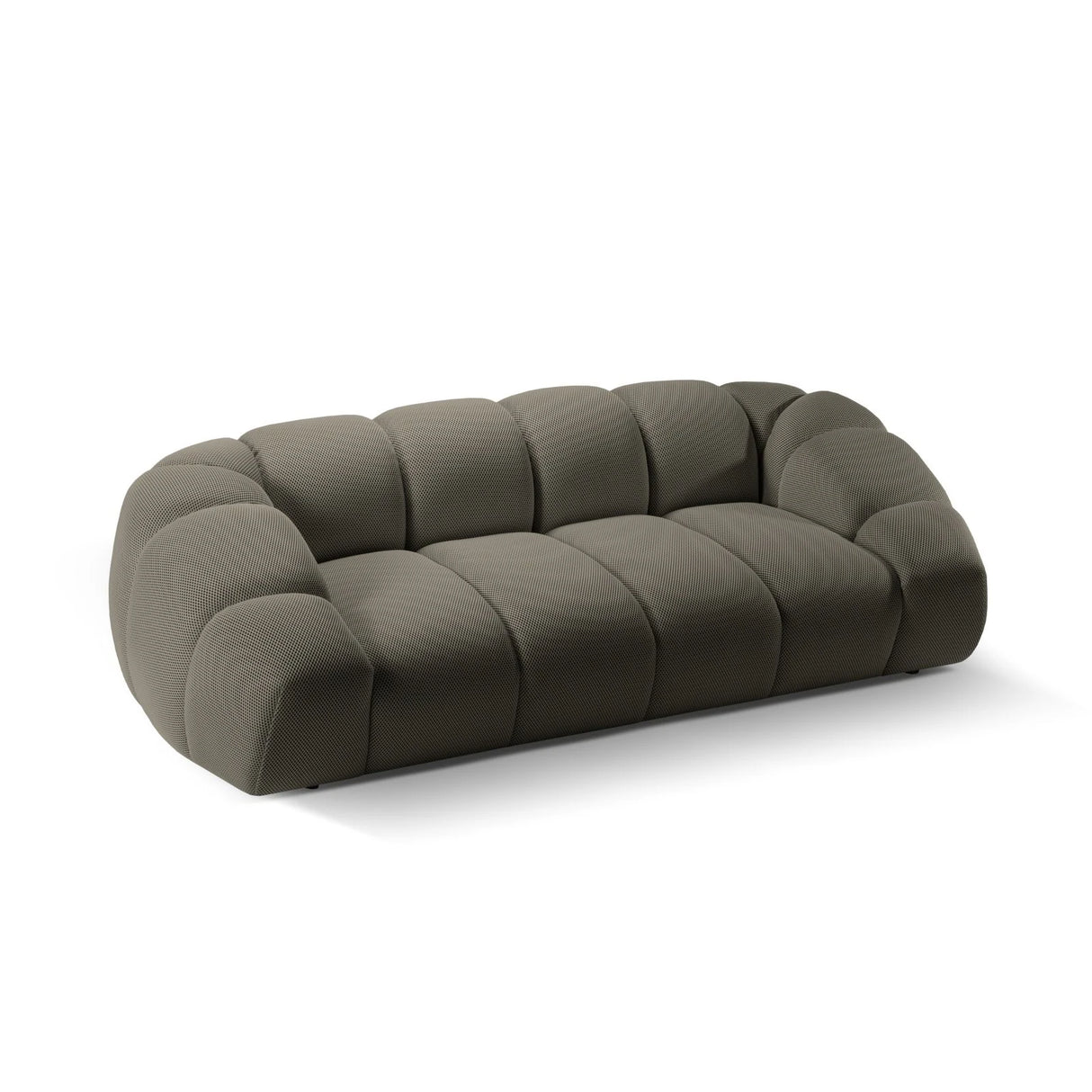 Diana 3-Sitzer Sofa mit Bezug aus 3D (Son12) in Steel, 254x114 cm – Bild 5