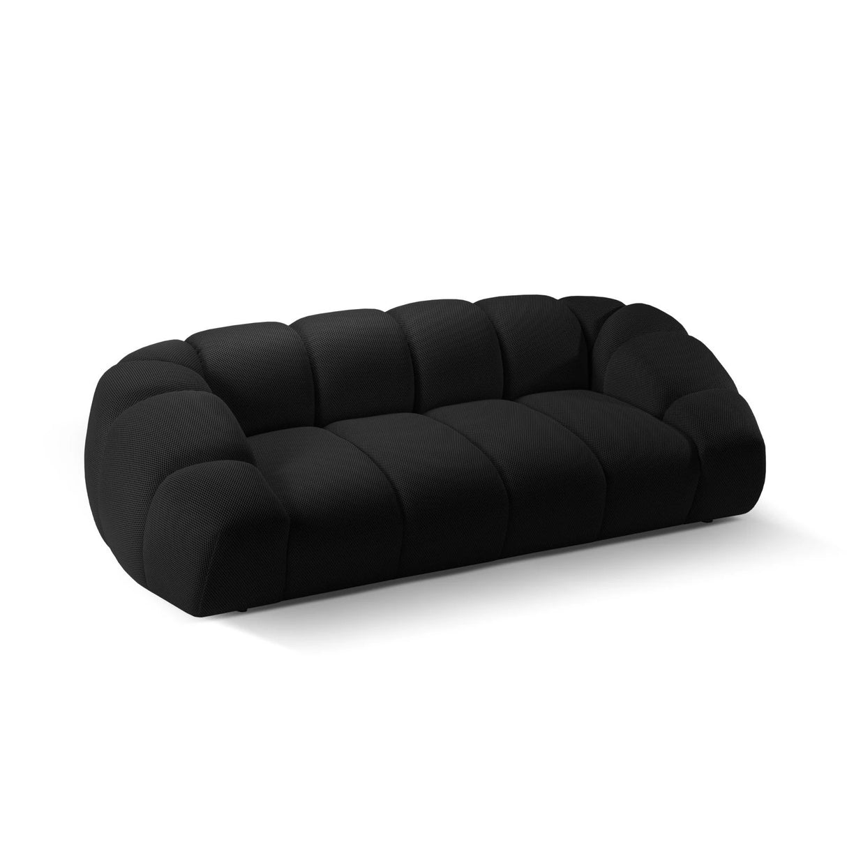 Diana 3-Sitzer Sofa mit Bezug aus 3D (Son19) in Schwarz, 254x114 cm – Bild 5