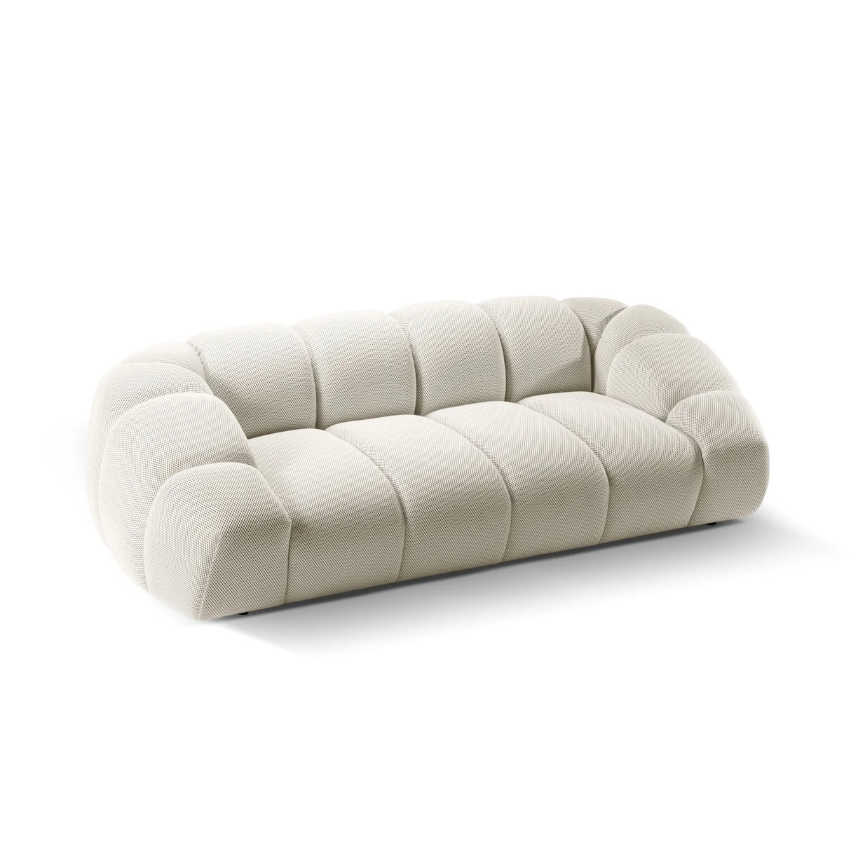 Diana 3-Sitzer Sofa mit Bezug aus 3D-Stoff, Samt oder Strukturstoff, 254x114 cm – Bild 5