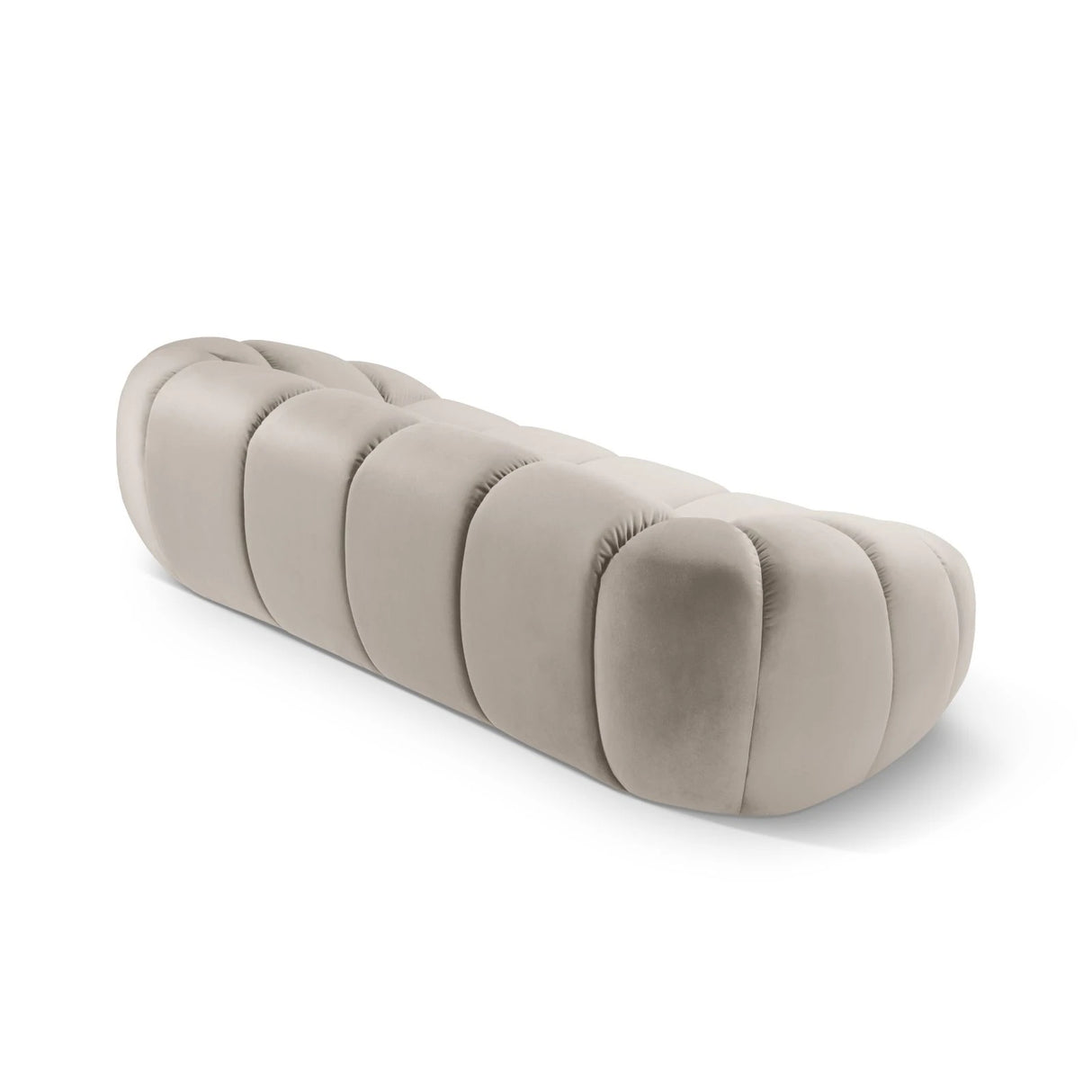 Diana 3-Sitzer Sofa mit Bezug aus Samt (Sal1) in Beige, 254x114 cm – Bild 4