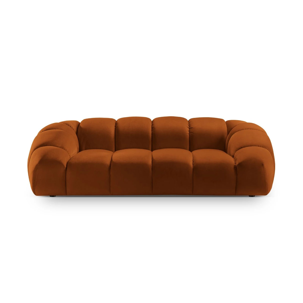 Diana 3-Sitzer Sofa mit Bezug aus Samt (Sal14) in Terrakotta, 254x114 cm – Bild 1