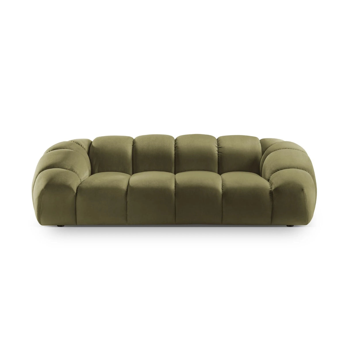 Diana 3-Sitzer Sofa mit Bezug aus Samt (Sal8) in Grün, 254x114 cm – Bild 1