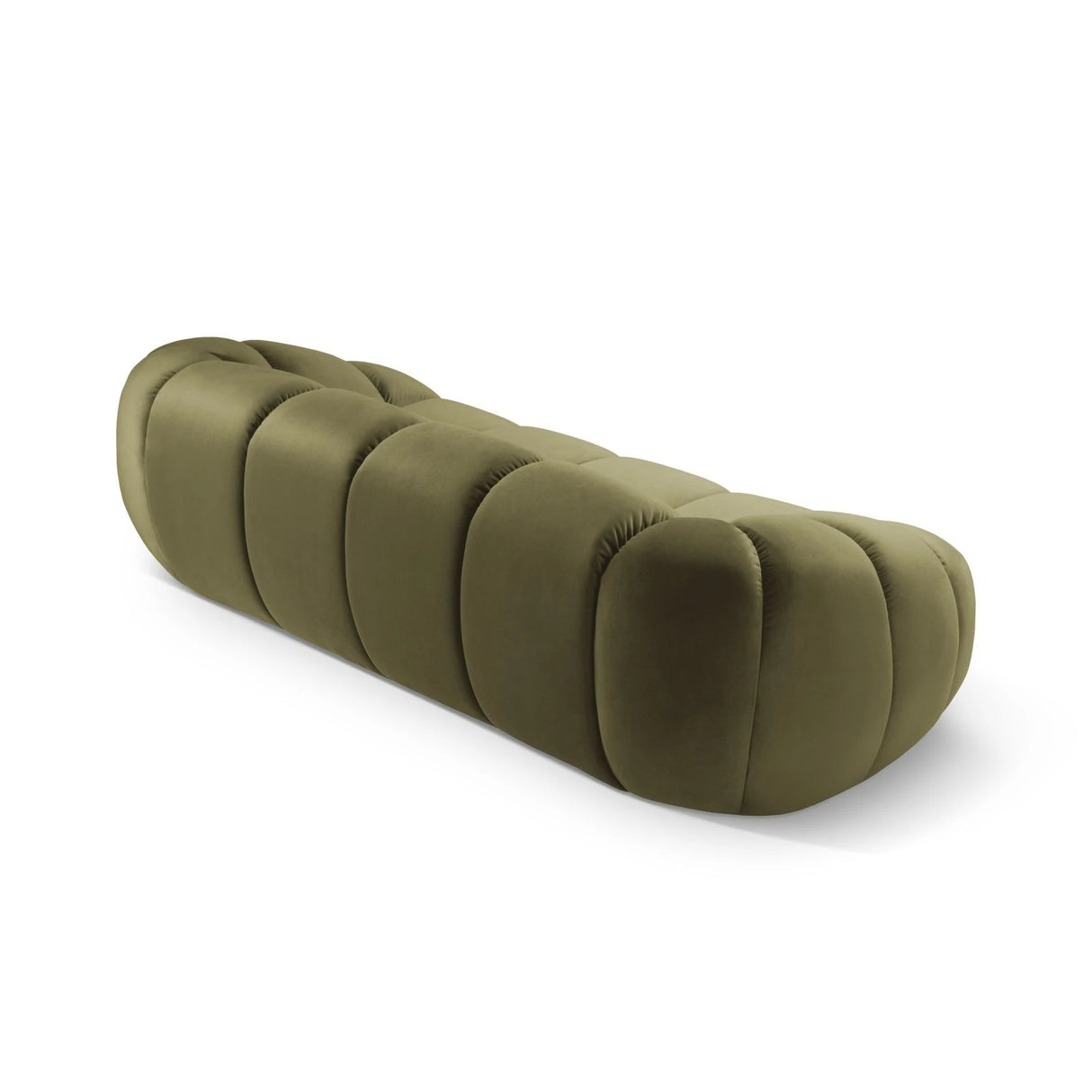 Diana 3-Sitzer Sofa mit Bezug aus Samt (Sal8) in Grün, 254x114 cm – Bild 4