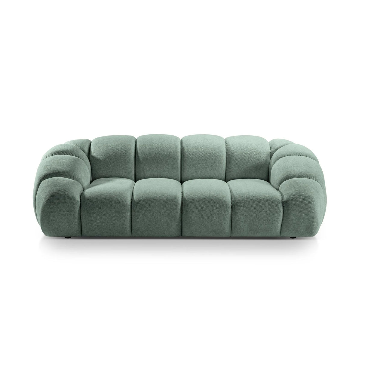 Diana 3-Sitzer Sofa mit Bezug aus Strukturierter Stoff (Bub13) in Mint, 254x114 cm – Bild 1