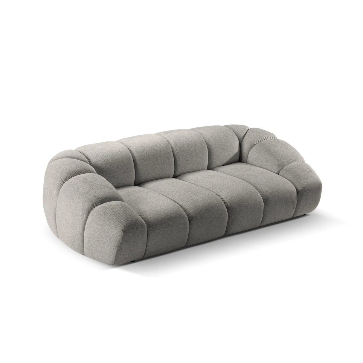 Diana 3-Sitzer Sofa mit Bezug aus Strukturierter Stoff (Bub7) in Hellgrau, 254x114 cm – Bild 5