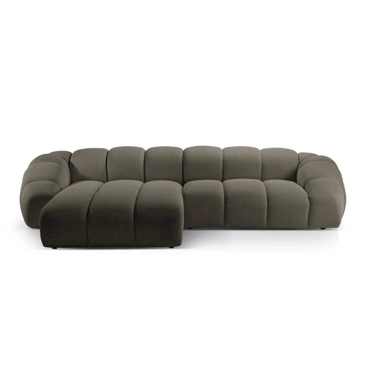 Diana 4-Sitzer Ecksofa Links, mit Bezug aus 3D (Son12) in Steel, 334x182 cm – Bild 1