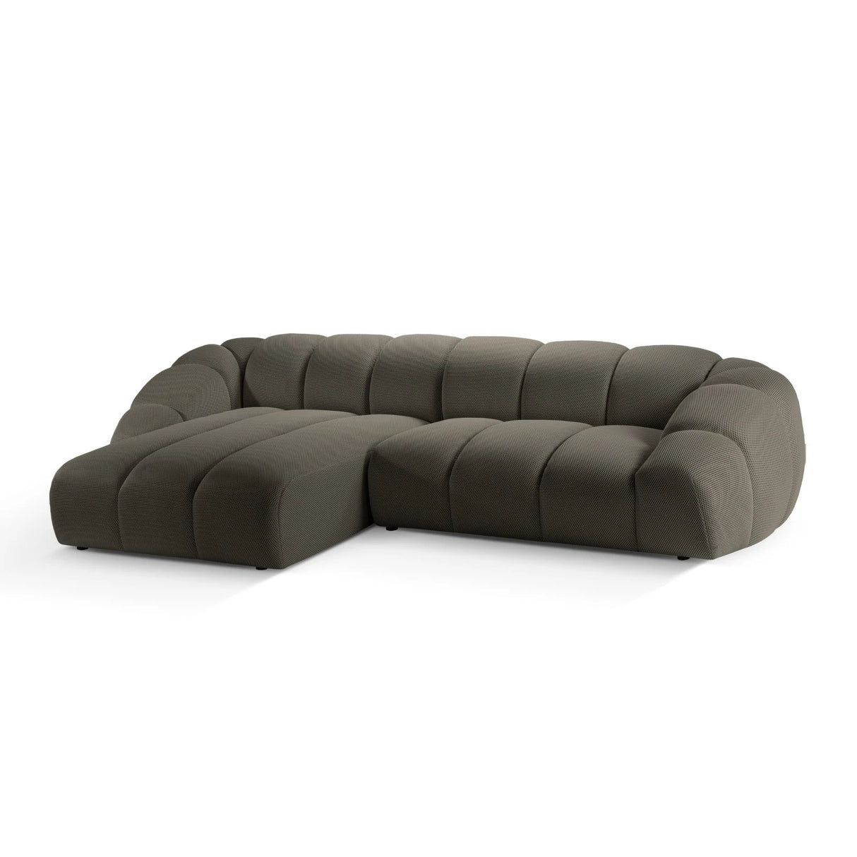 Diana 4-Sitzer Ecksofa Links, mit Bezug aus 3D (Son12) in Steel, 334x182 cm – Bild 4